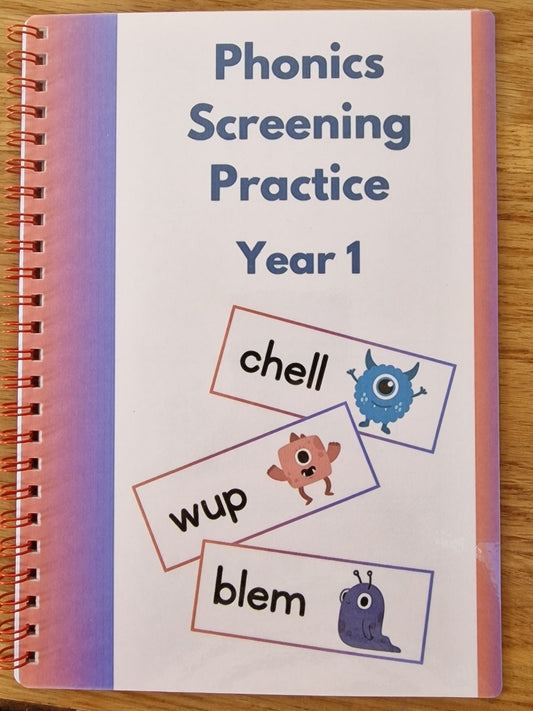 Phonics screening practice book - year 1