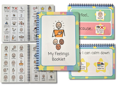 Feelings and emotions Communication Booklet with over 70 emotion, reason and calming down picture cards - Digital download