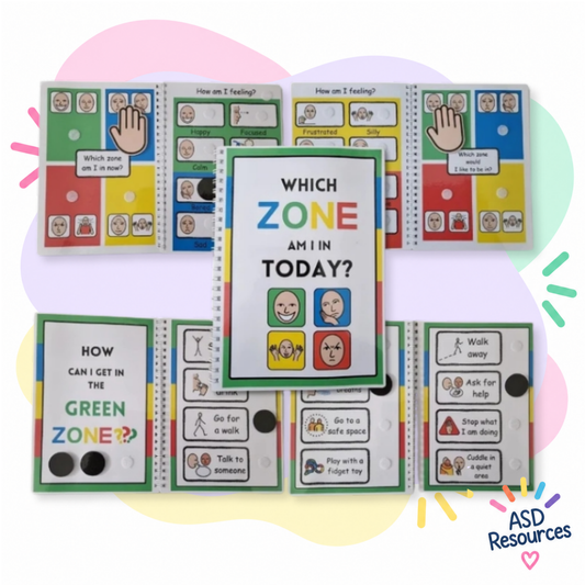 The 'Zones Of Regulation' Interactive booklet - child chooses