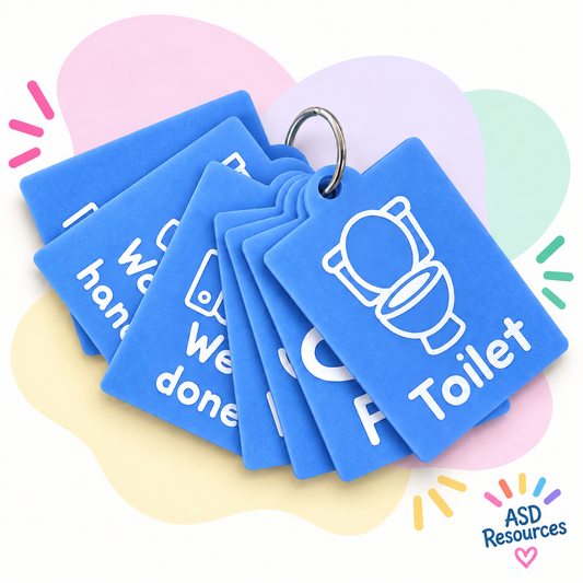Toilet Routine Talkie Tags - Blue