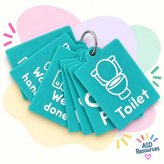 Toilet Routine Talkie Tags - Teal
