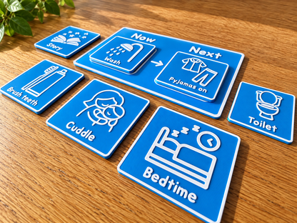 Bedtime Routine Now & Next Board | Visual Routine Cards for Children | 8 Bedtime Talkies