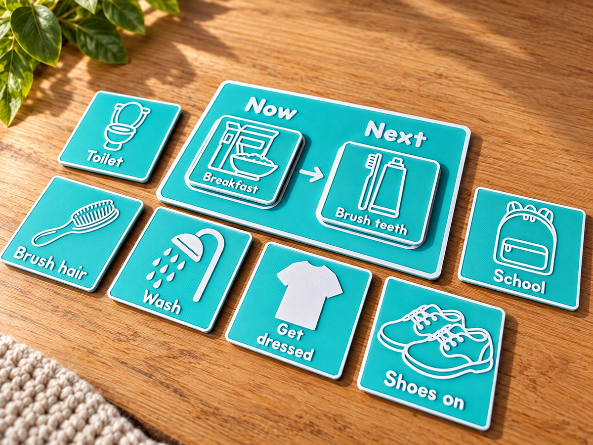 Morning Routine Now & Next Visual Board