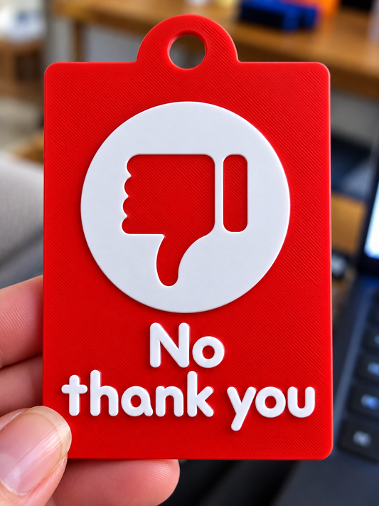 Individual tag - No Thank You