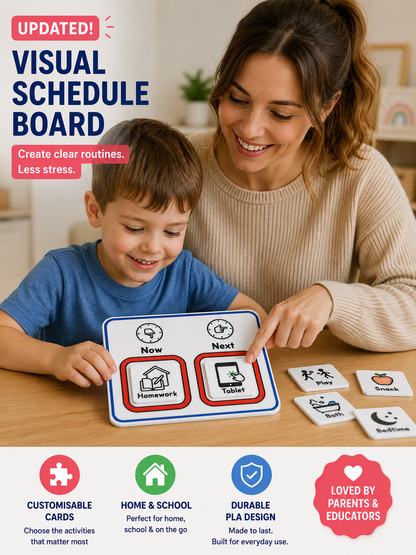 UPDATED Visual Schedule Board & 10 Routine Cards