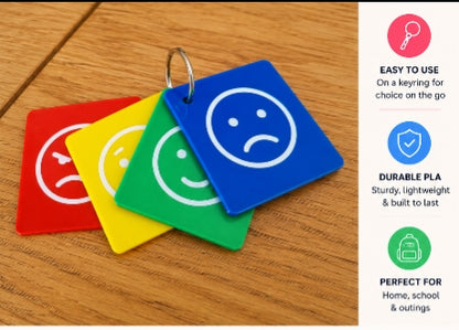 Zones of Regulation Keyring - made with strong PLA