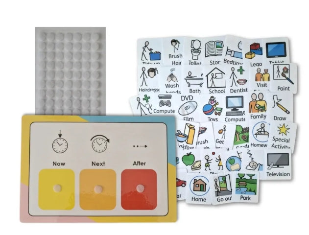 Now and Next Flashcards with board