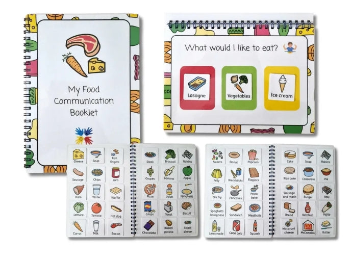 Food Communication Booklet with over 70 food picture cards