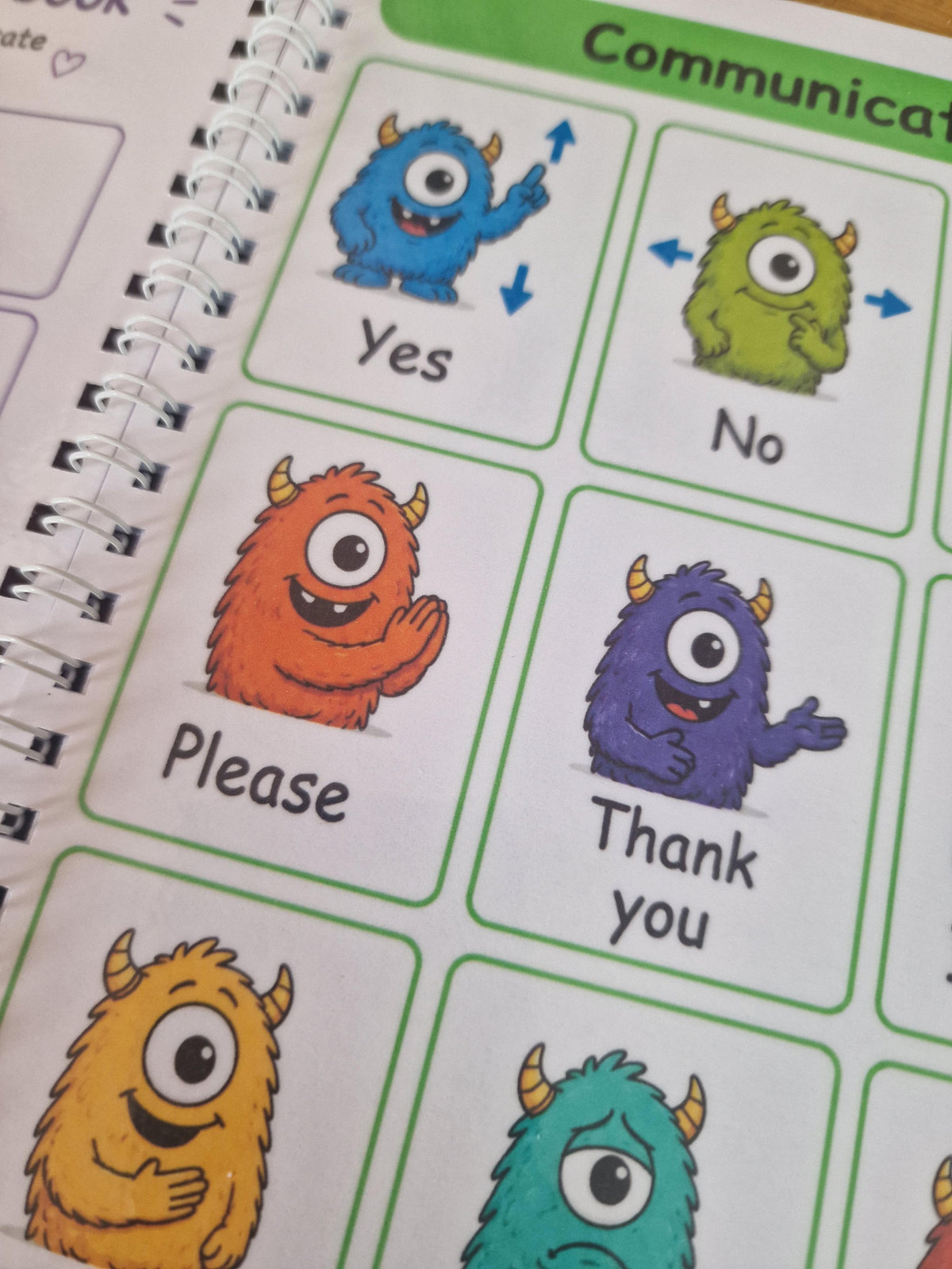 Monster Communication Book for Children