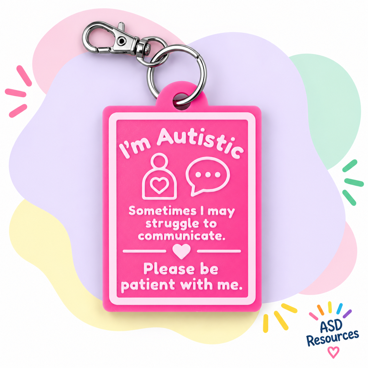 I’m Autistic Communication Keyring | Autism Awareness & Support Tag