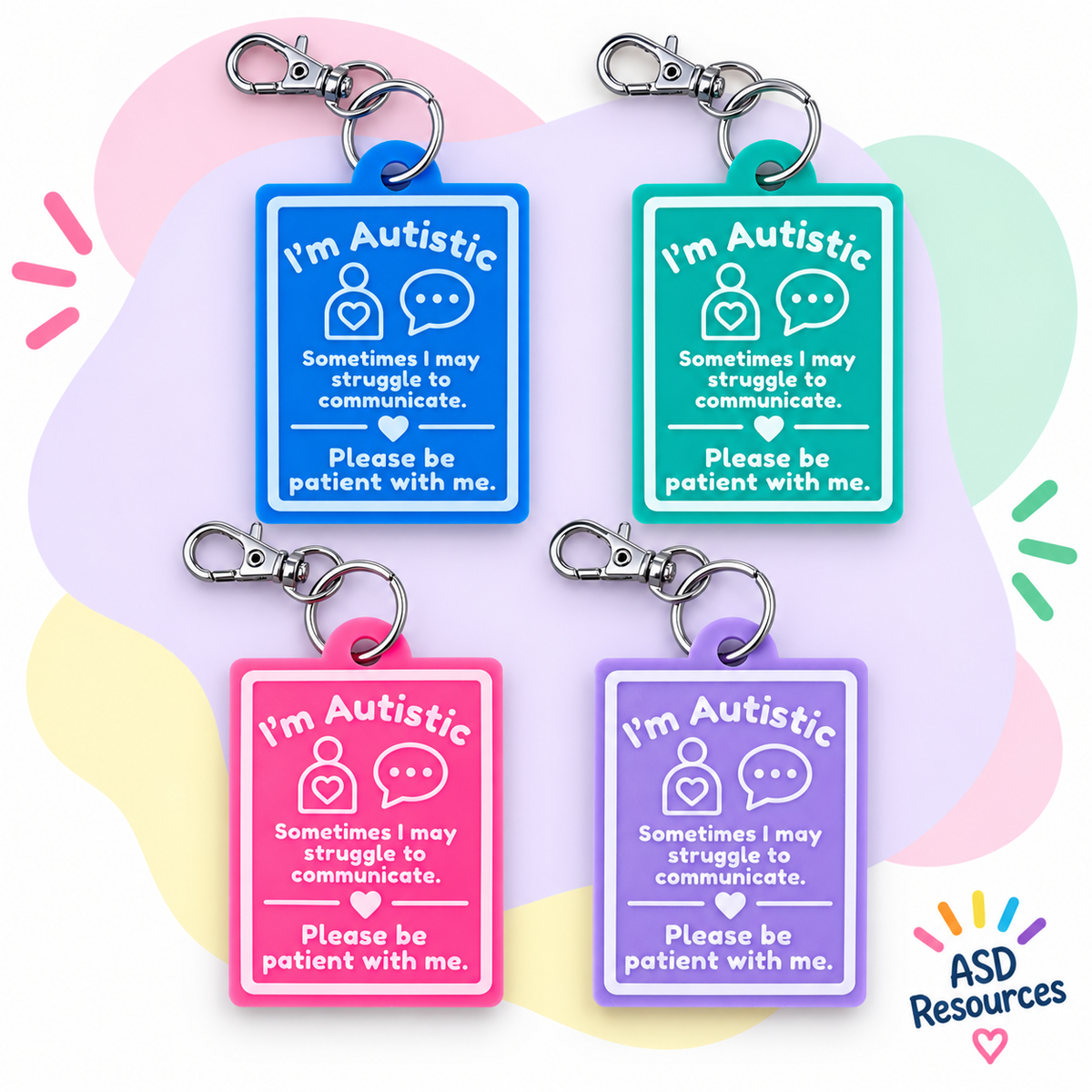 I’m Autistic Communication Keyring | Autism Awareness & Support Tag