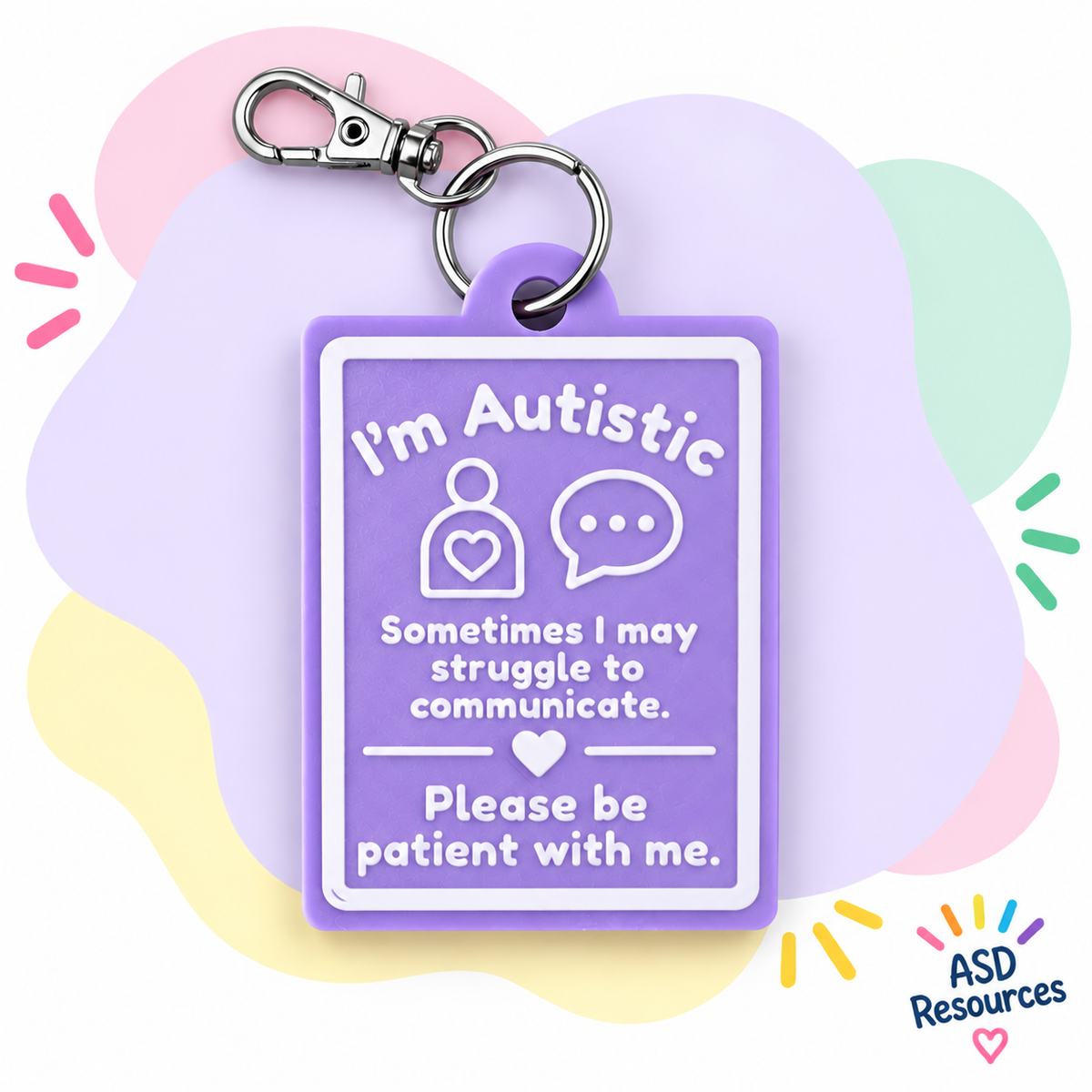 I’m Autistic Communication Keyring | Autism Awareness & Support Tag
