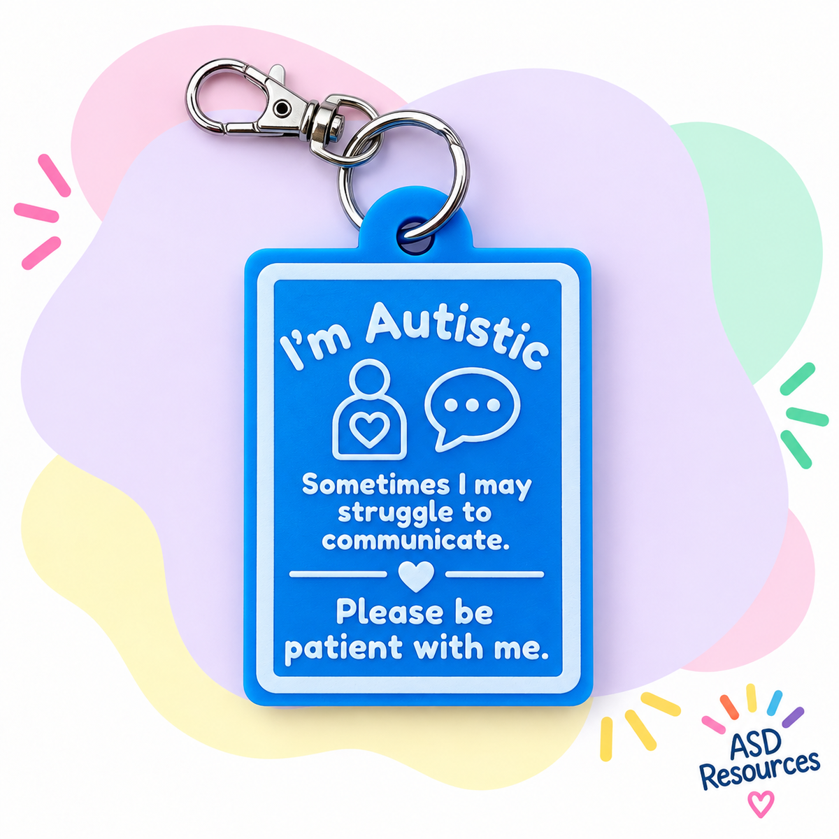 I’m Autistic Communication Keyring | Autism Awareness & Support Tag